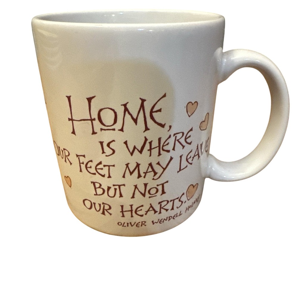 Vintage‎ Hallmark Mug Oliver Wendell Holmes Home Is Where Our Feet May Leave